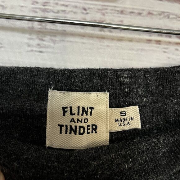 Flint and Tinder Pants Adult Small Heather Gray Sweat Lounge Drawstring Stretch - Picture 7 of 9